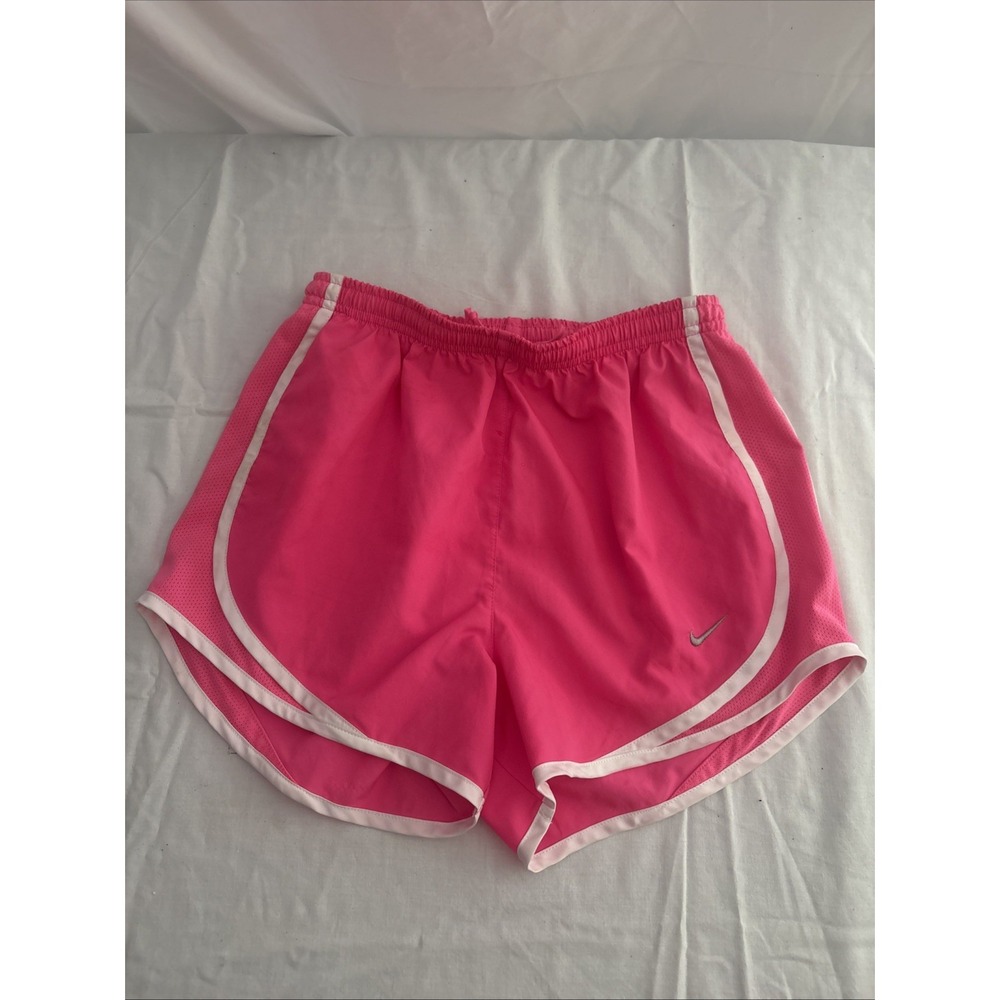 Nike Size XSWomens Pink Lined Drawstring Pull On Logo Athletic Sports Shorts